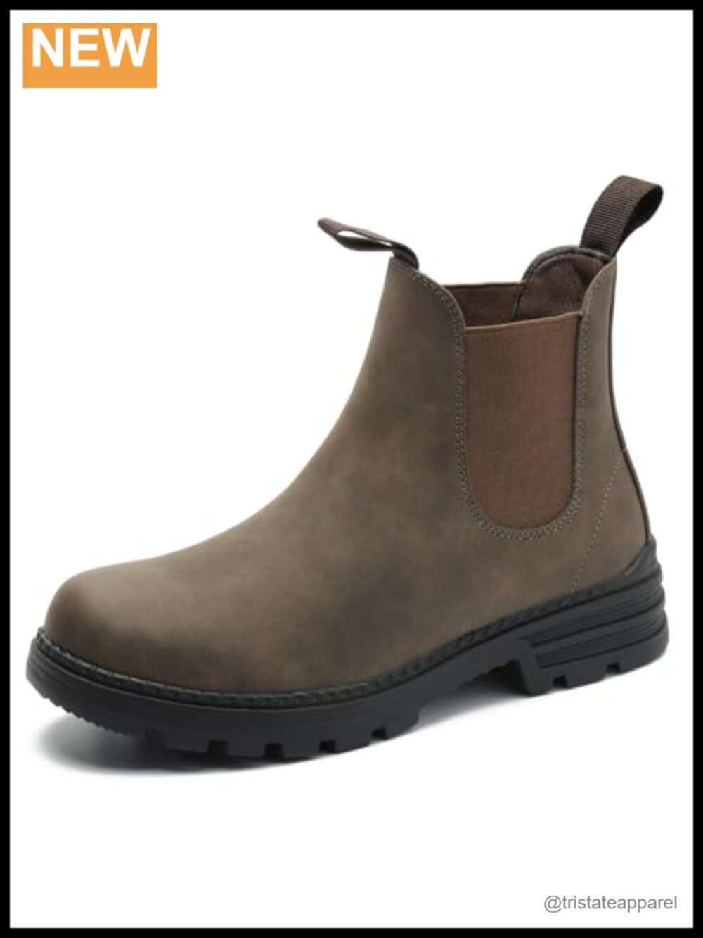 Women's Chelsea Ankle Boots Waterproof Hiking Slip-On Faux Leather